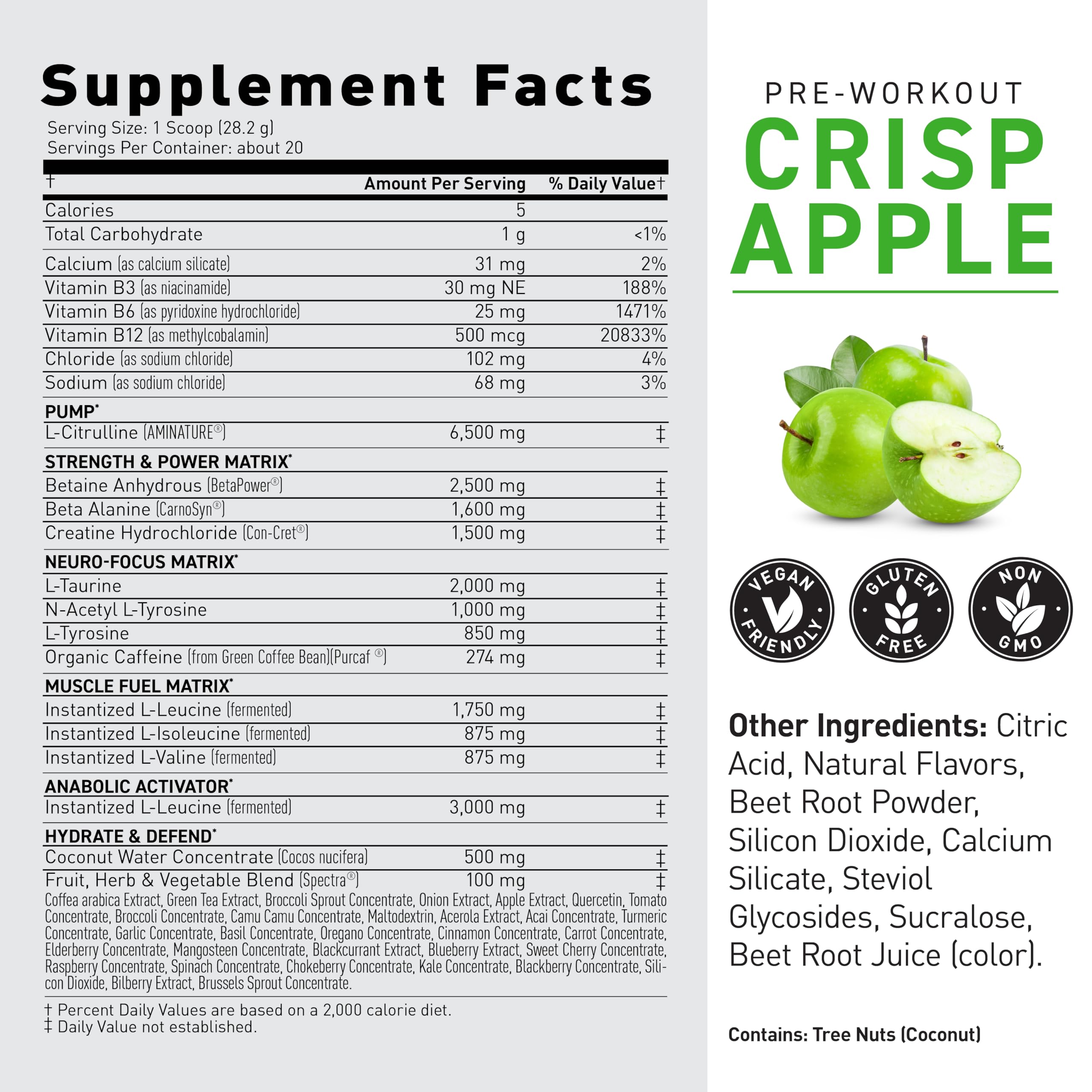 Foto 3 pulgar | Pre Workout Powder Kaged Original Pre-kaged Krisp Apple - Venta Internacional.
