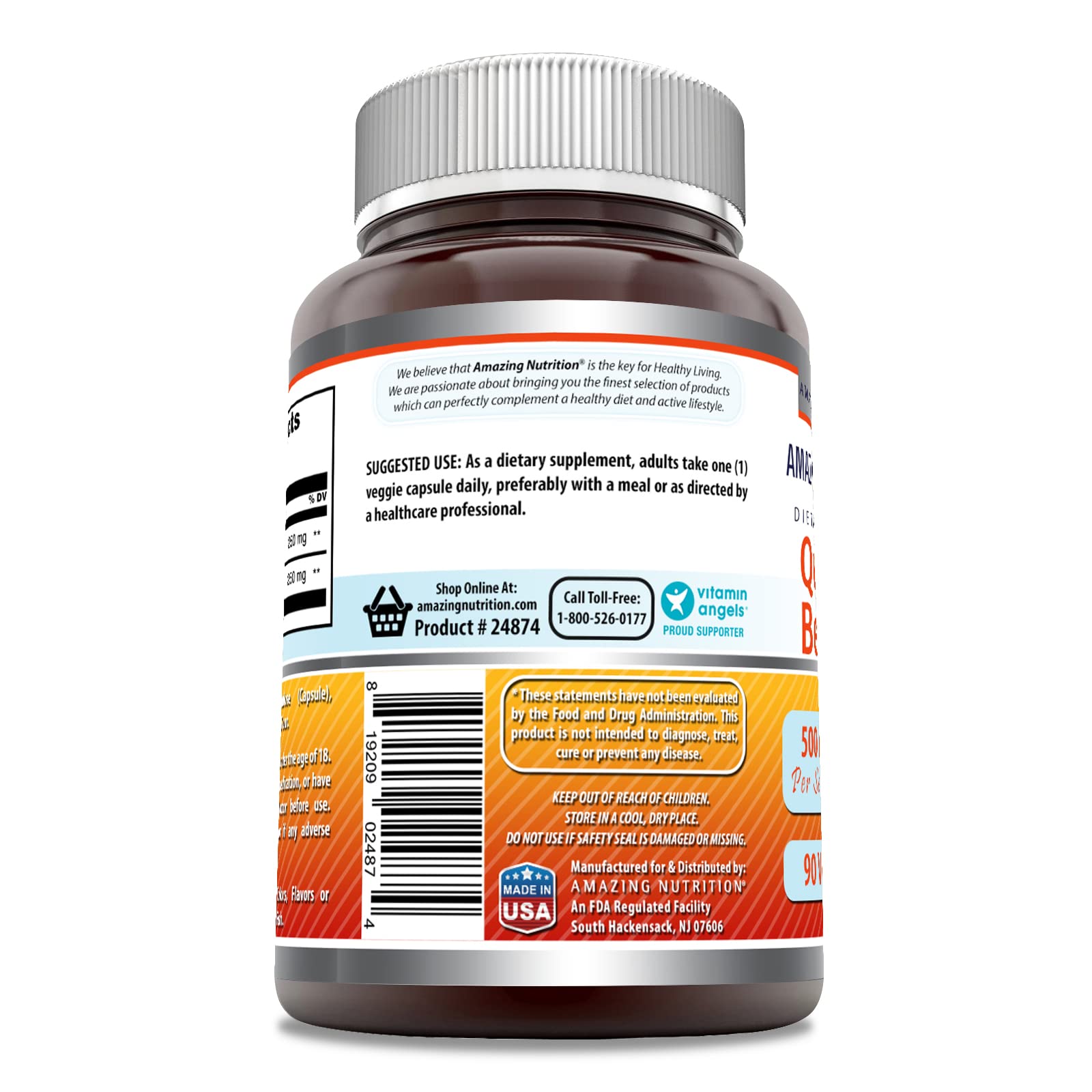 Foto 3 pulgar | Suplemento Amazing Formulas: Quercetina Y Berberina, 500 Mg - Venta Internacional.
