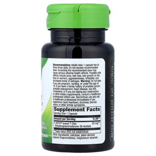 Foto 2 | Suplemento Del Metabolito Dhea 7-keto De Nature's Way, 25 Mg, 60 Cápsulas - Venta Internacional.