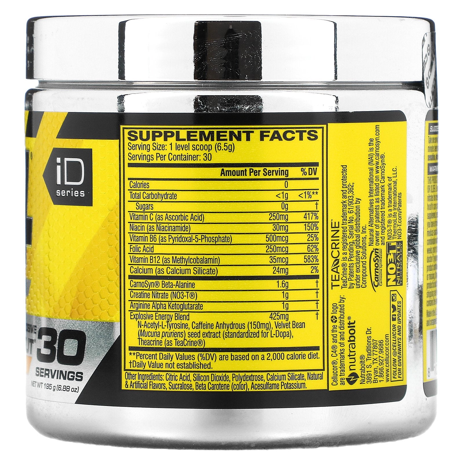 Foto 3 pulgar | Cellucor C4 Original Explosive Orange Burst Para Antes Del Entrenamiento, 195 G - Venta Internacional.