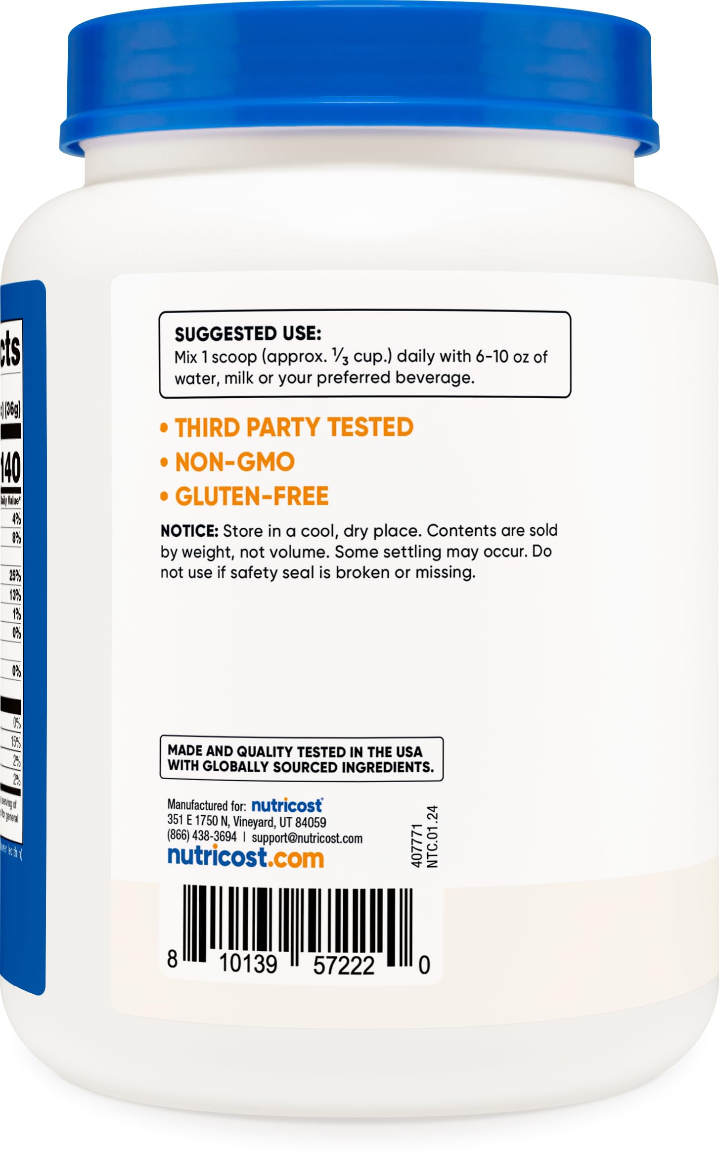Foto 5 pulgar | Suplemento Proteico Nutricost Whey Protein Concentrate 680 G - Venta Internacional.