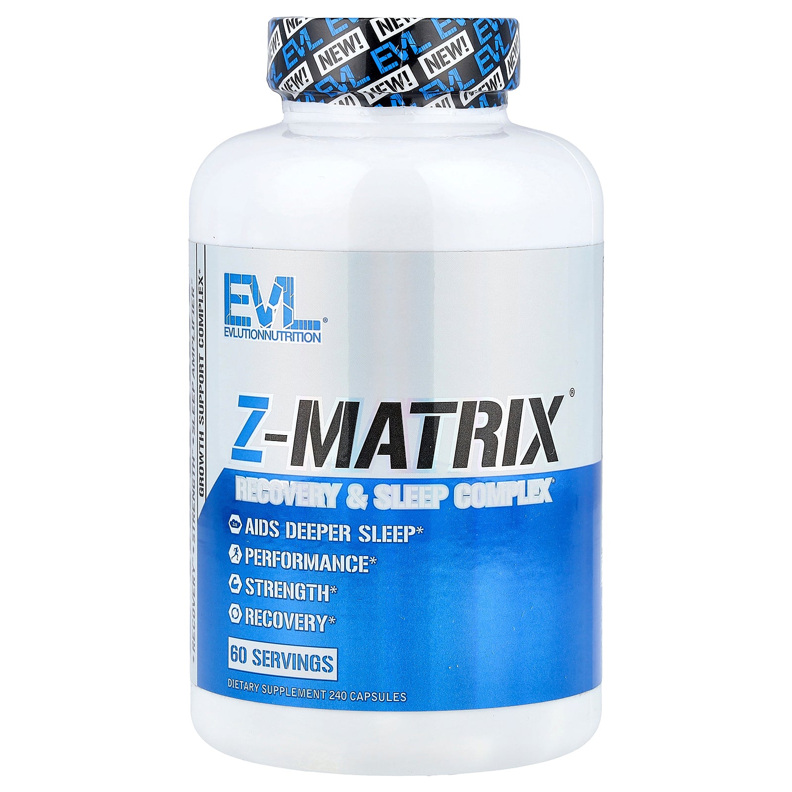 Foto 2 pulgar | Suplemento Evlution Nutrition Z-matrix Recovery & Sleep 240 Cápsulas - Venta Internacional.
