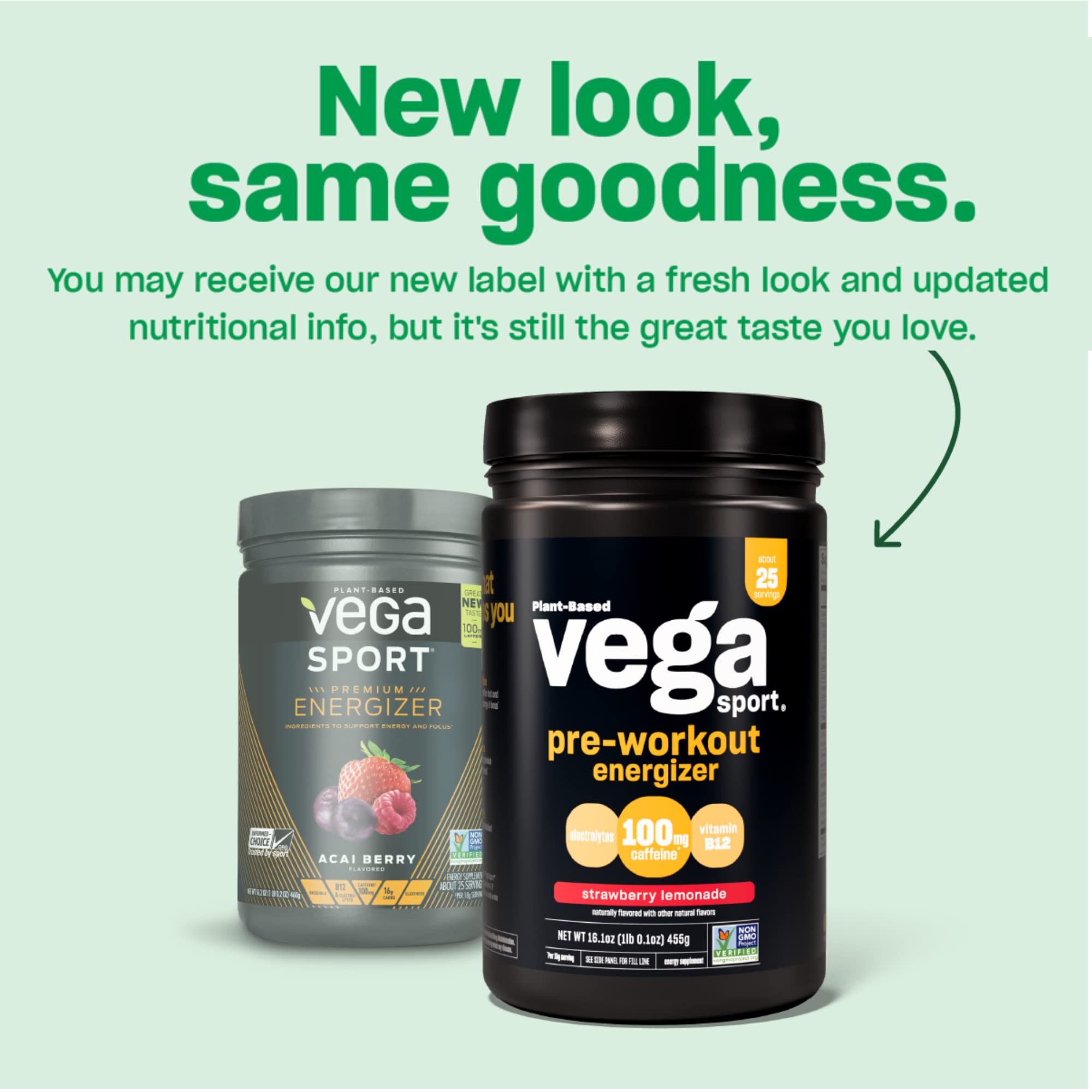 Foto 6 pulgar | Limonada De Fresa Vega Sport Energizer Pre-workout 500g - Venta Internacional.