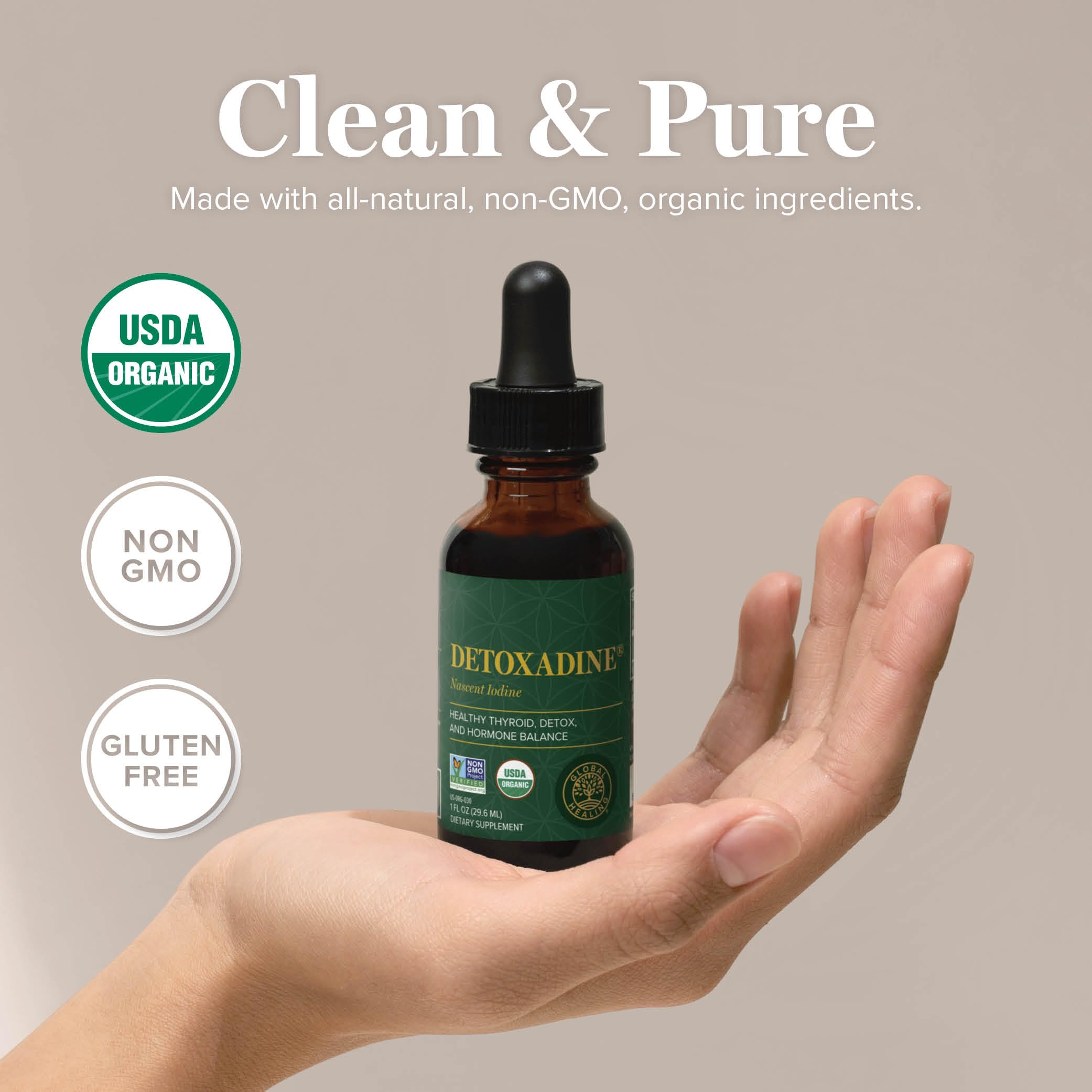 Foto 5 pulgar | Suplemento Detoxadina Yodada De Global Healing Center, 30 Ml - Venta Internacional.