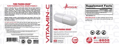 Foto 4 | Vitamina C Metabolic Nutrition 1500 Mg De Ácido Ascórbico 90 Cápsulas - Venta Internacional.