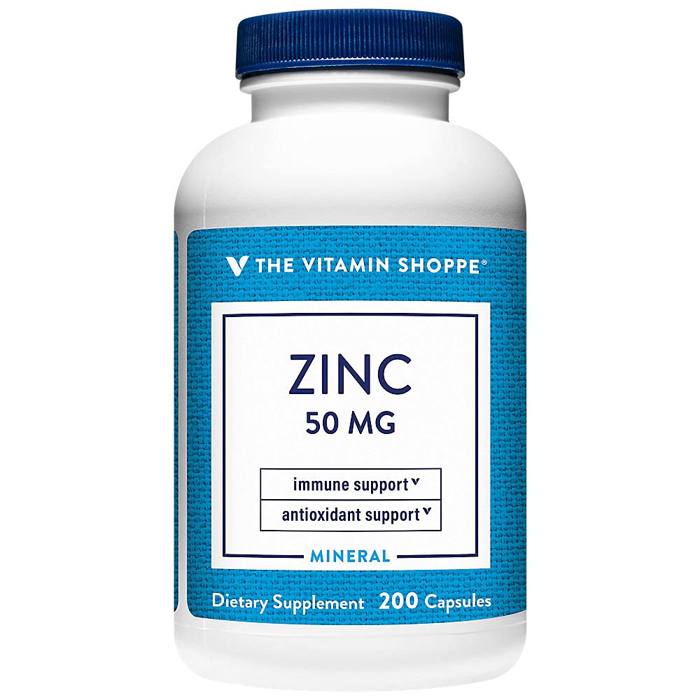 Foto 3 pulgar | Suplemento The Vitamin Shoppe Zinc 50 Mg 200 Cápsulas - Venta Internacional.