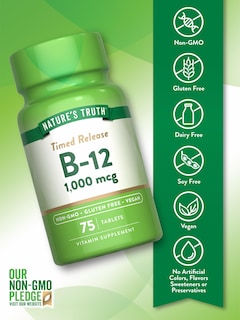 Foto 3 | Suplemento De Vitamina B12 De Nature's Truth, 1000 Mcg, 75 Tabletas - Venta Internacional.