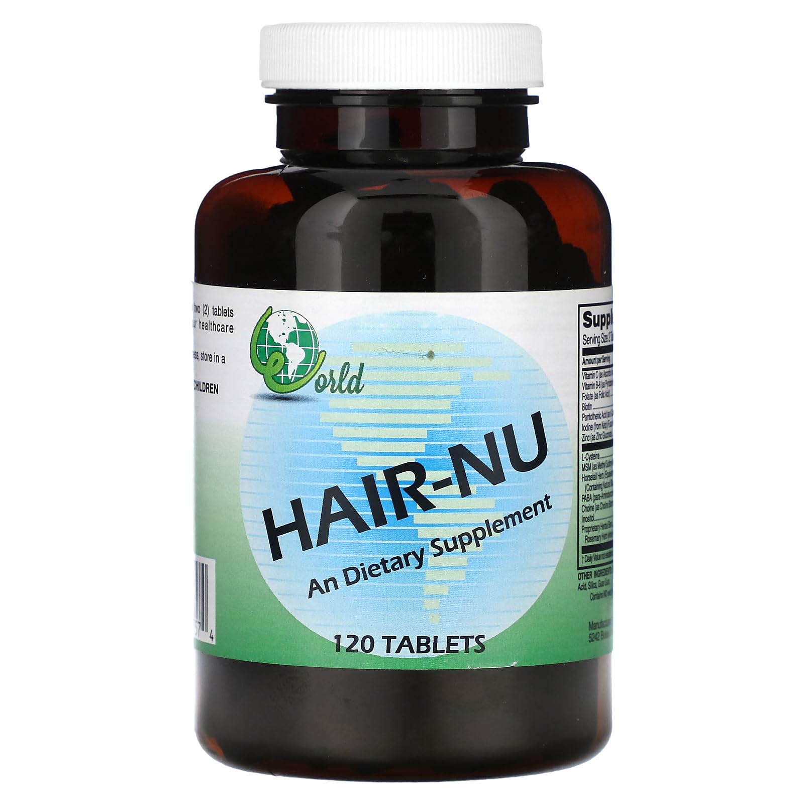 Foto 1 | Suplemento World Organic Hair-nu 120 Comprimidos - Venta Internacional.