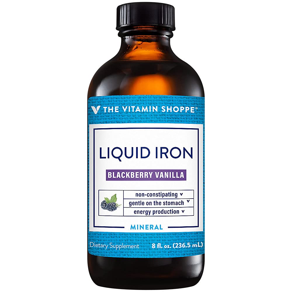 Foto 1 | Hierro Líquido The Vitamin Shoppe Blackberry Vanilla 240 Ml - Venta Internacional.