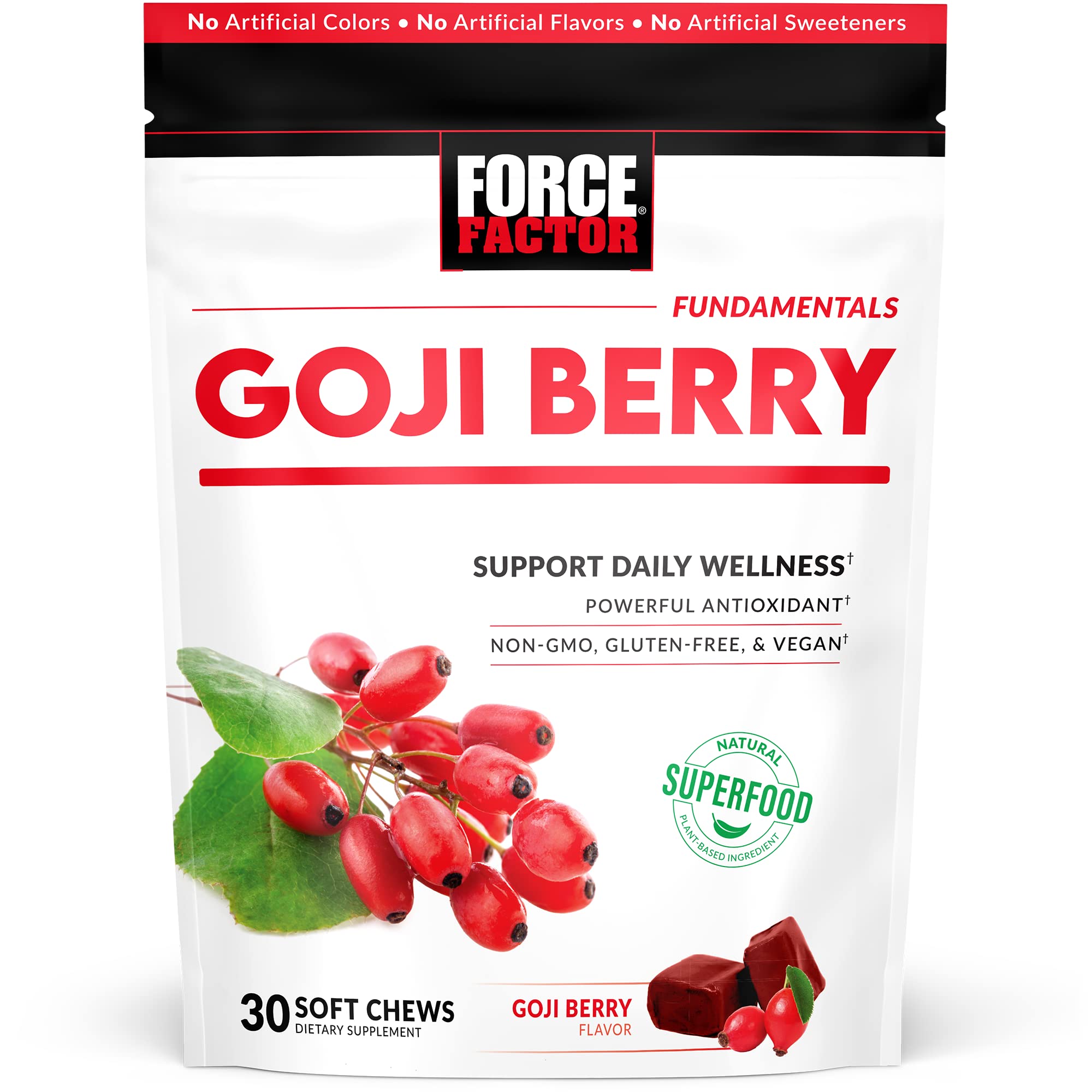 Foto 2 pulgar | Supplement Force Factor Goji Berry Soft Chews 30 Masticables Blandos - Venta Internacional.