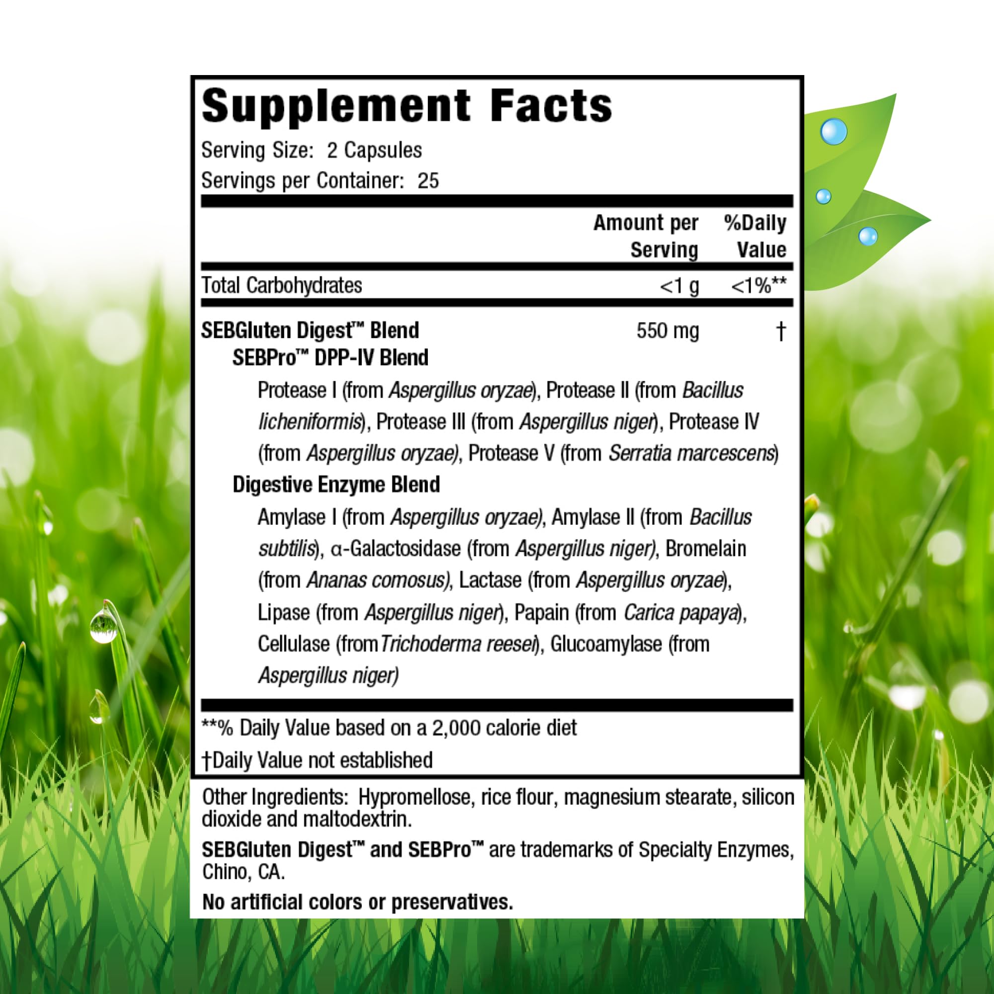 Foto 3 pulgar | Suplemento Nature's Secret Para Ayudar A La Digestión Con Gluten Y Productos Lácteos, 50 Cápsulas - Venta Internacion