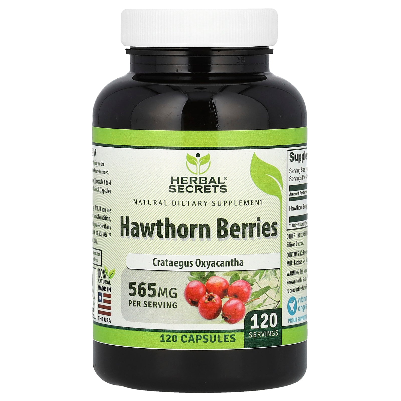 Foto 2 pulgar | Suplemento Herbal Secrets, Bayas De Espino Blanco, 565 Mg, 120 Cápsulas - Venta Internacional.