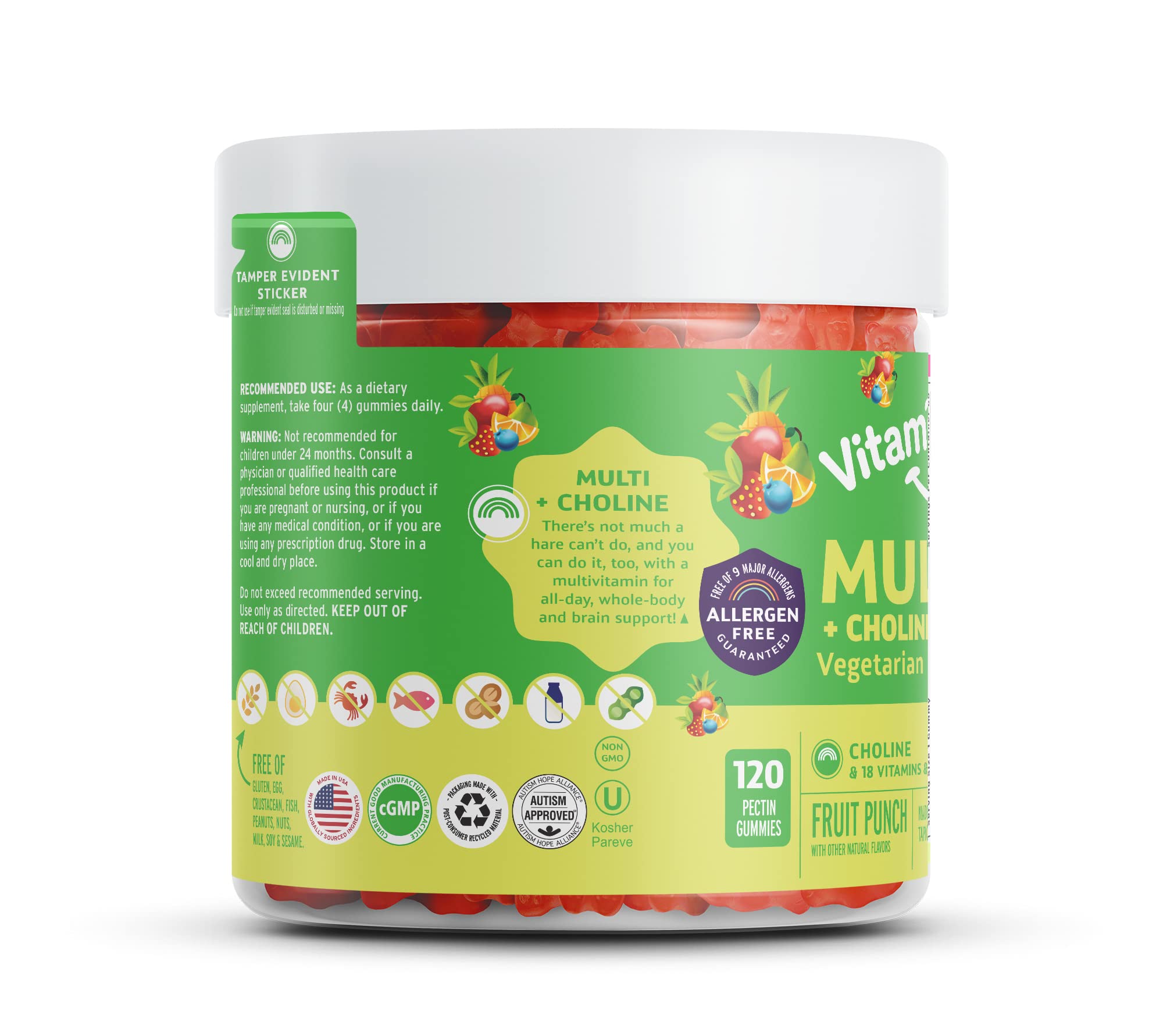 Foto 3 pulgar | Gomitas Multivitamínicas Y De Colina Vitamin Friends Kids Para 30 Días - Venta Internacional.