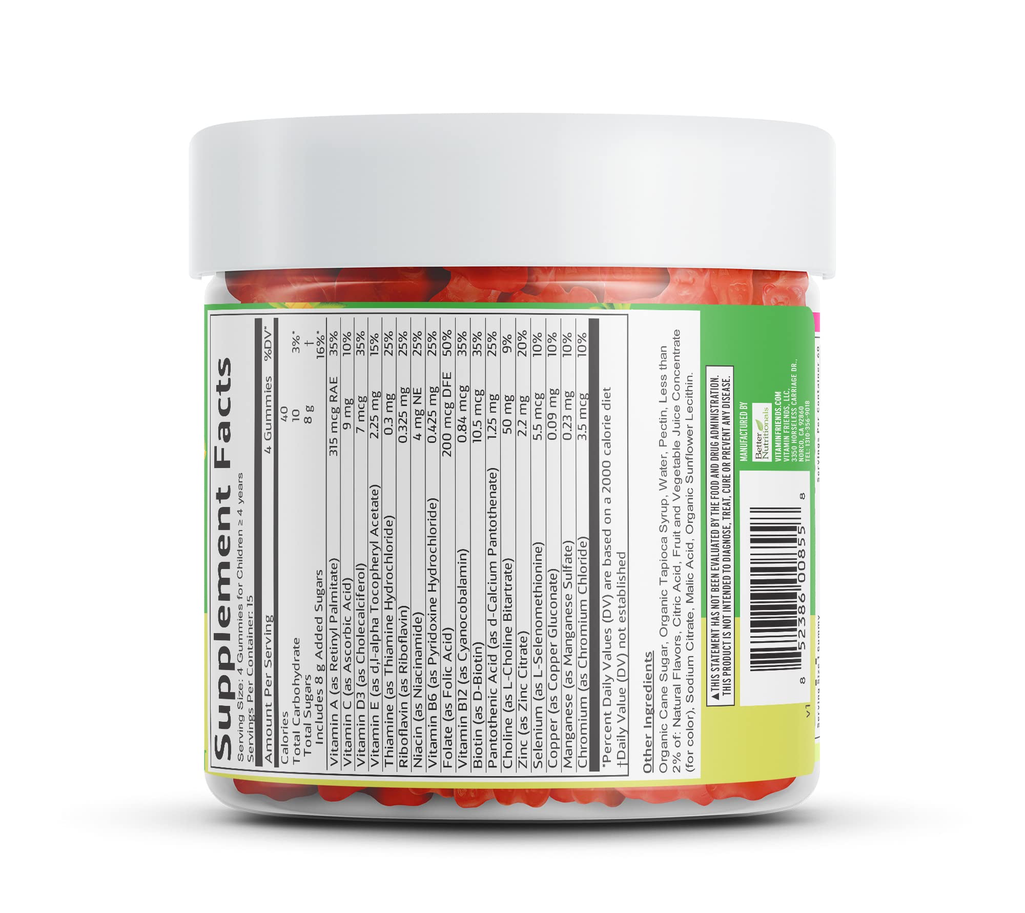 Foto 4 pulgar | Gomitas Multivitamínicas Y De Colina Vitamin Friends Kids Para 30 Días - Venta Internacional.