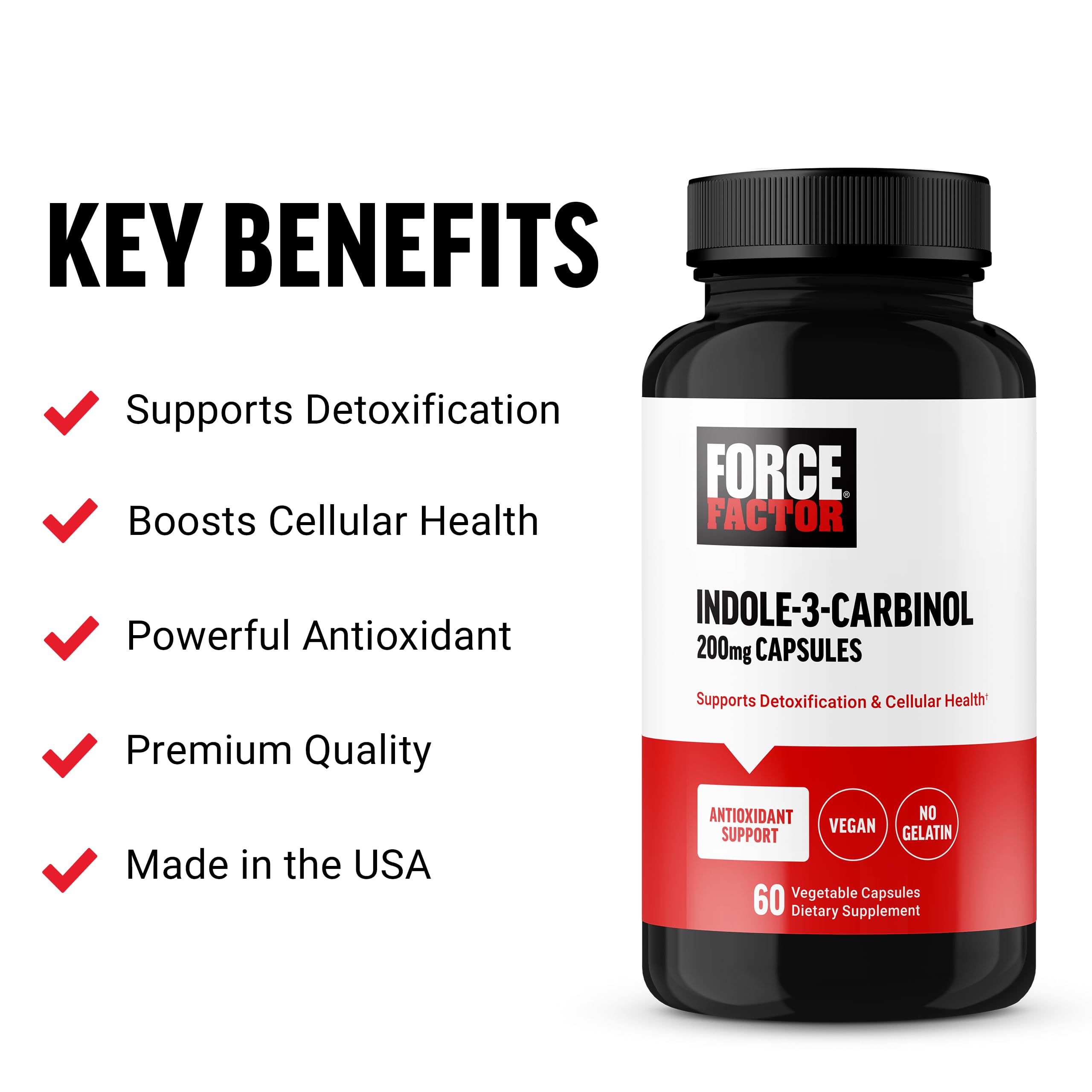 Foto 3 pulgar | Suplemento Force Factor Indole 3 Carbinol 200 Mg 60 Cápsulas - Venta Internacional.