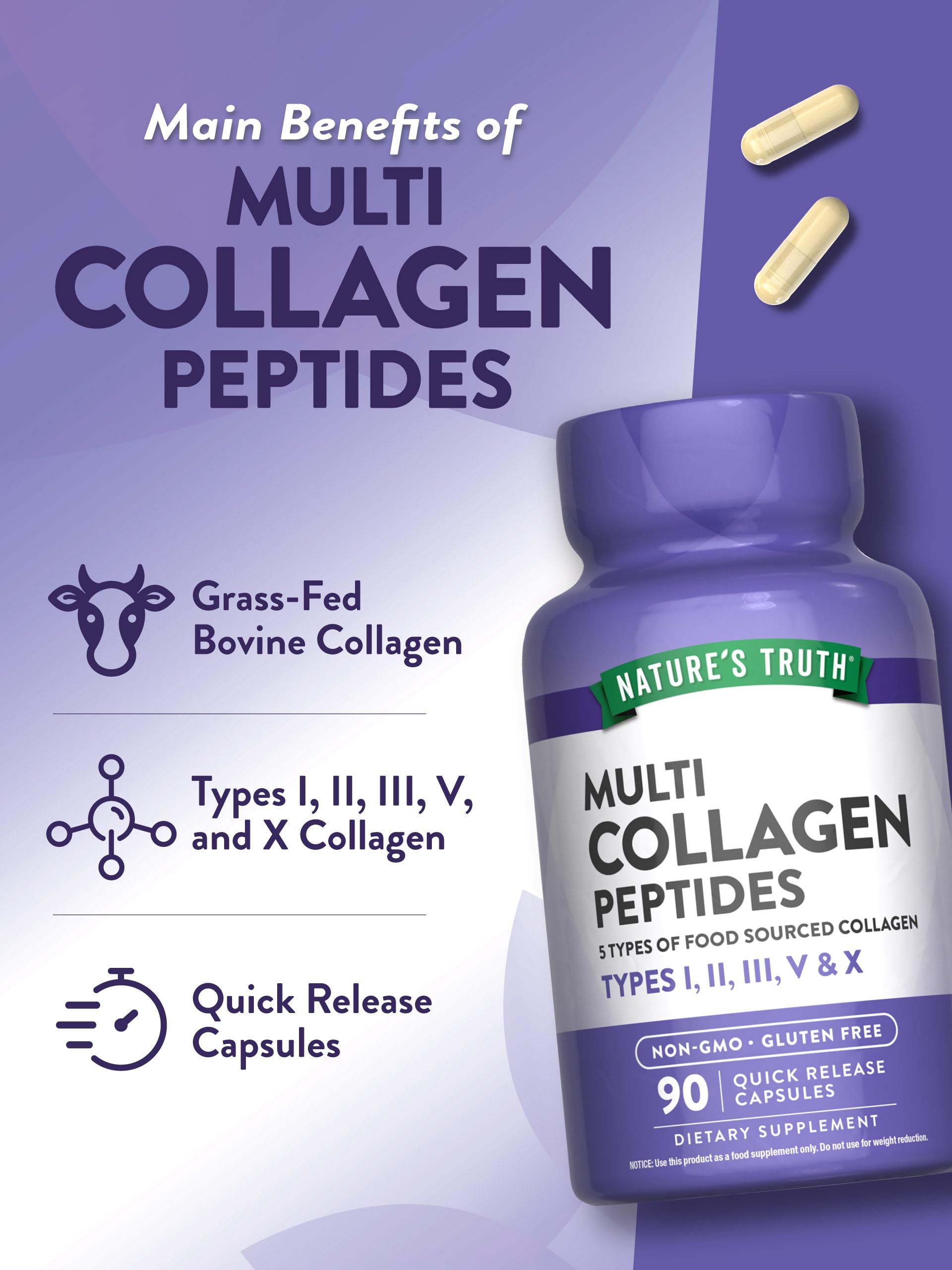 Foto 5 | Suplemento De 2000 Mg De Péptidos Multicolágeno De Nature's Truth - Venta Internacional.