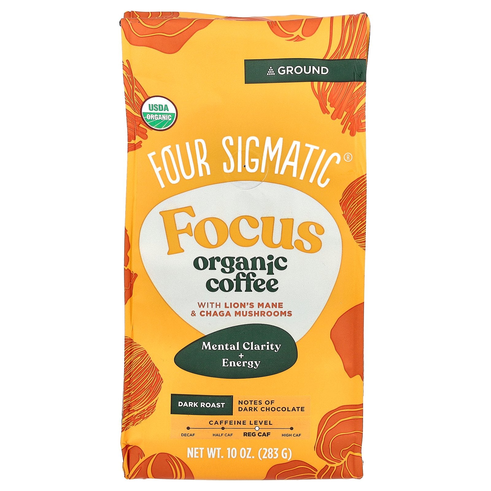 Foto 2 pulgar | Café Four Sigmatic Focus Organic Con Melena De León Y Chaga 283 G - Venta Internacional.