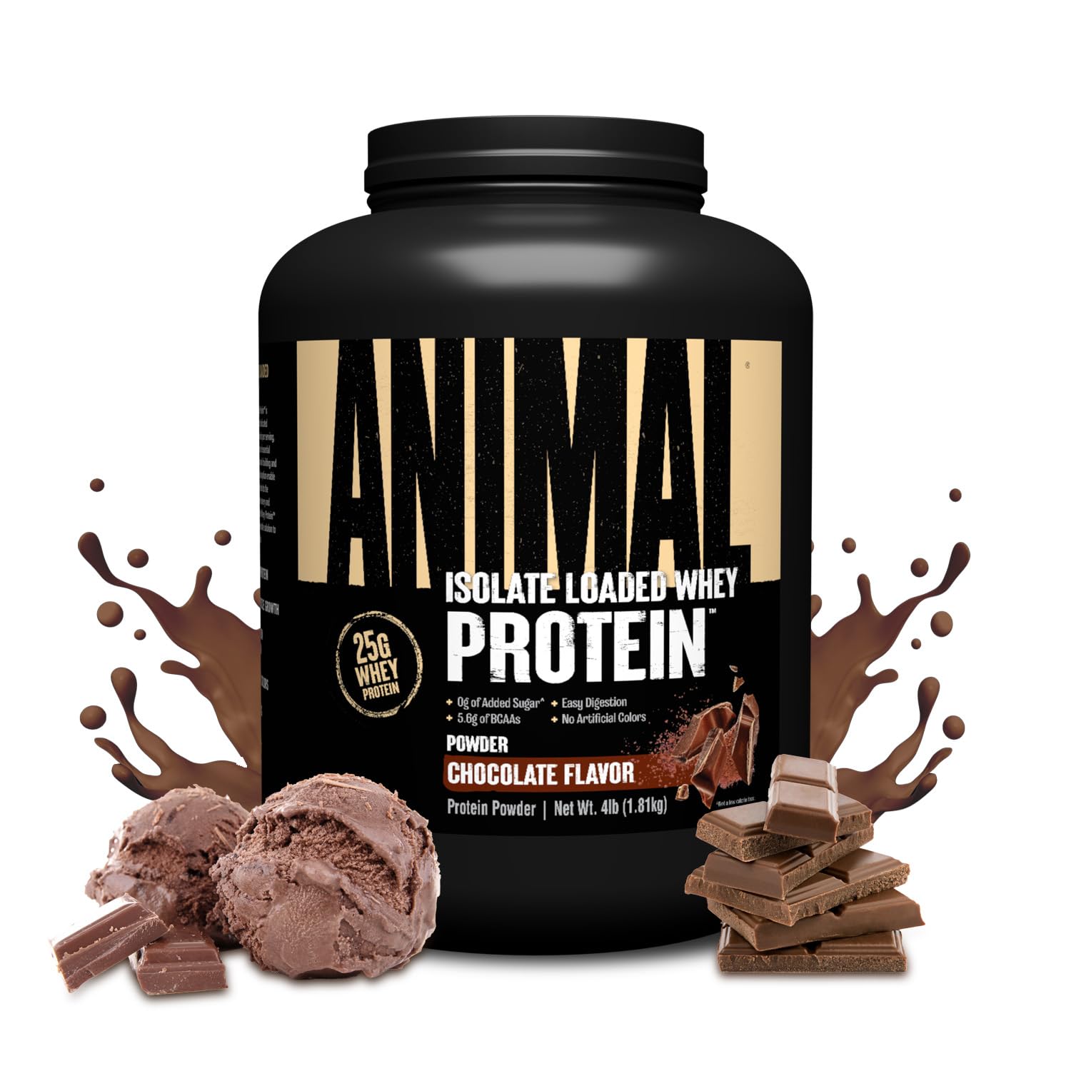 Foto 2 pulgar | Proteína En Polvo Animal Whey Isolate, 4 Libras, Sabor A Chocolate - Venta Internacional.