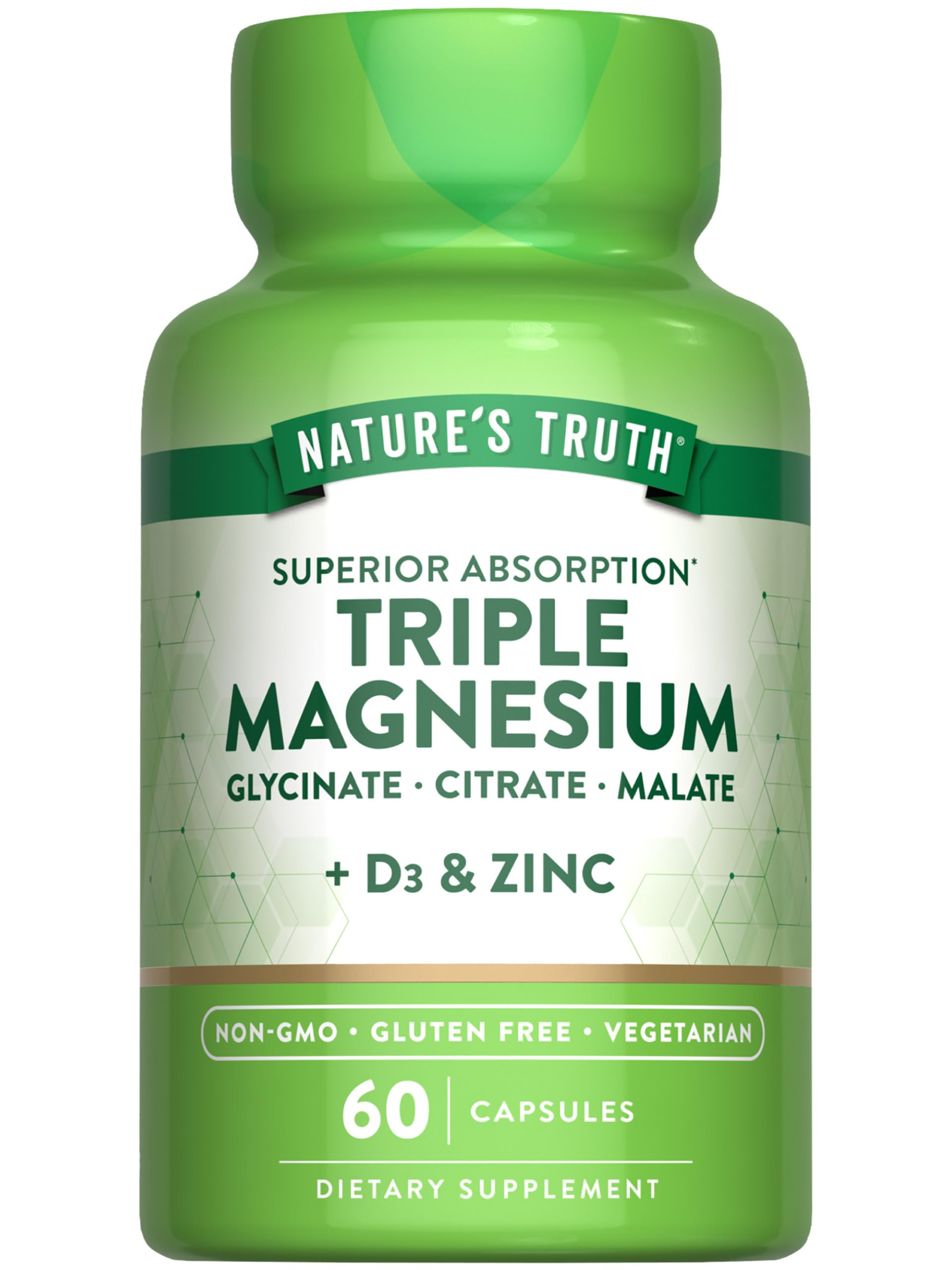 Foto 1 | Suplemento Nature's Truth Triple Magnesio Complex 60 Cápsulas - Venta Internacional.