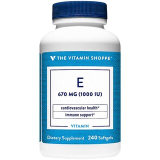 Foto 2 | Suplemento De Vitamina E De The Vitamin Shoppe, 1000 Ui Y 240 Cápsulas Blandas - Venta Internacional.