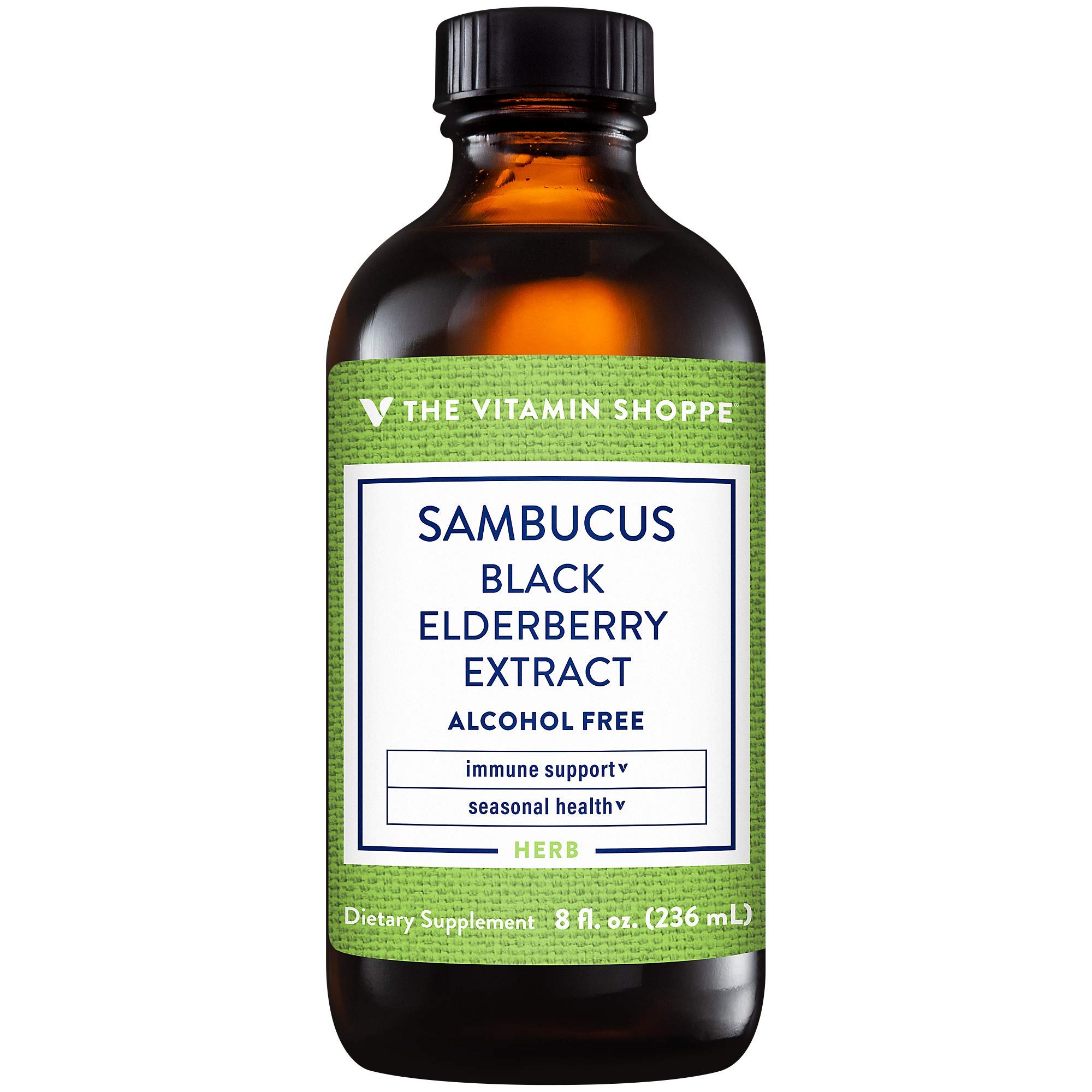 Foto 2 pulgar | Suplemento The Vitamin Shoppe Sambucus Black Elderberry 240 Ml - Venta Internacional.