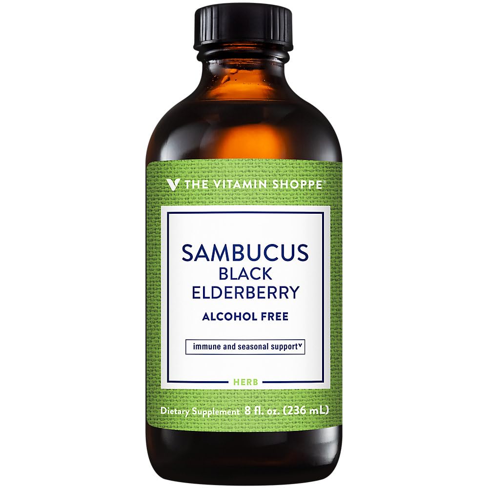 Foto 3 pulgar | Suplemento The Vitamin Shoppe Sambucus Black Elderberry 240 Ml - Venta Internacional.