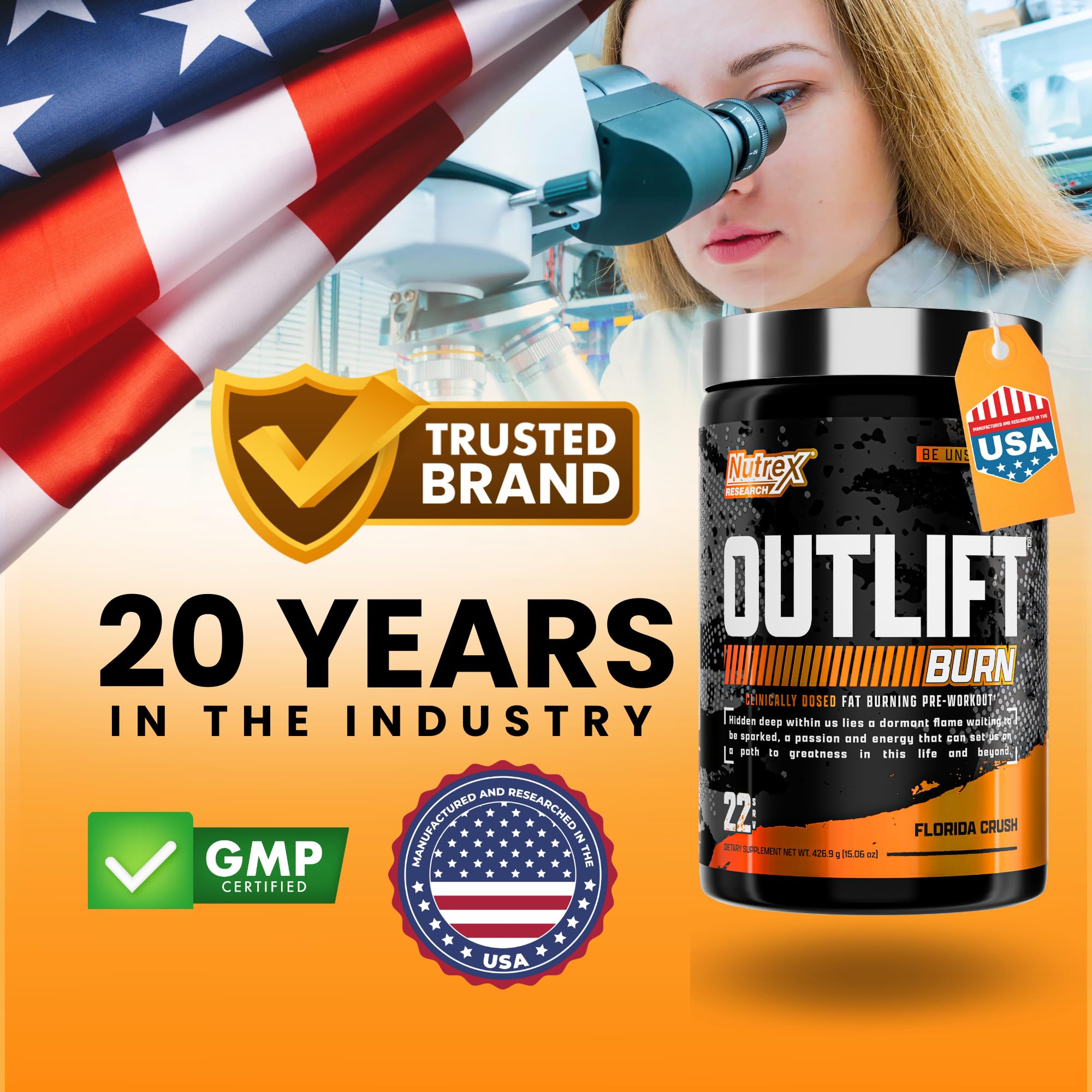 Foto 6 pulgar | Suplemento Para Antes Del Entrenamiento Nutrex Outlift Burn, 22 Porciones - Venta Internacional.