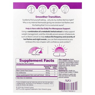Foto 2 | Suplemento Azo Menopause Relief 30 Cápsulas - Venta Internacional.