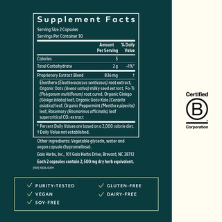 Foto 3 | Suplemento Gaia Herbs Mental Alertness 60 Cápsulas Veganas - Venta Internacional.