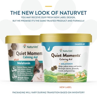 Foto 2 | Calming Aid Naturvet Quiet Moments Para Gatos Con Melatonina, 60 Comprimidos Masticables - Venta Internacional.
