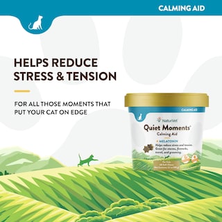 Foto 3 | Calming Aid Naturvet Quiet Moments Para Gatos Con Melatonina, 60 Comprimidos Masticables - Venta Internacional.