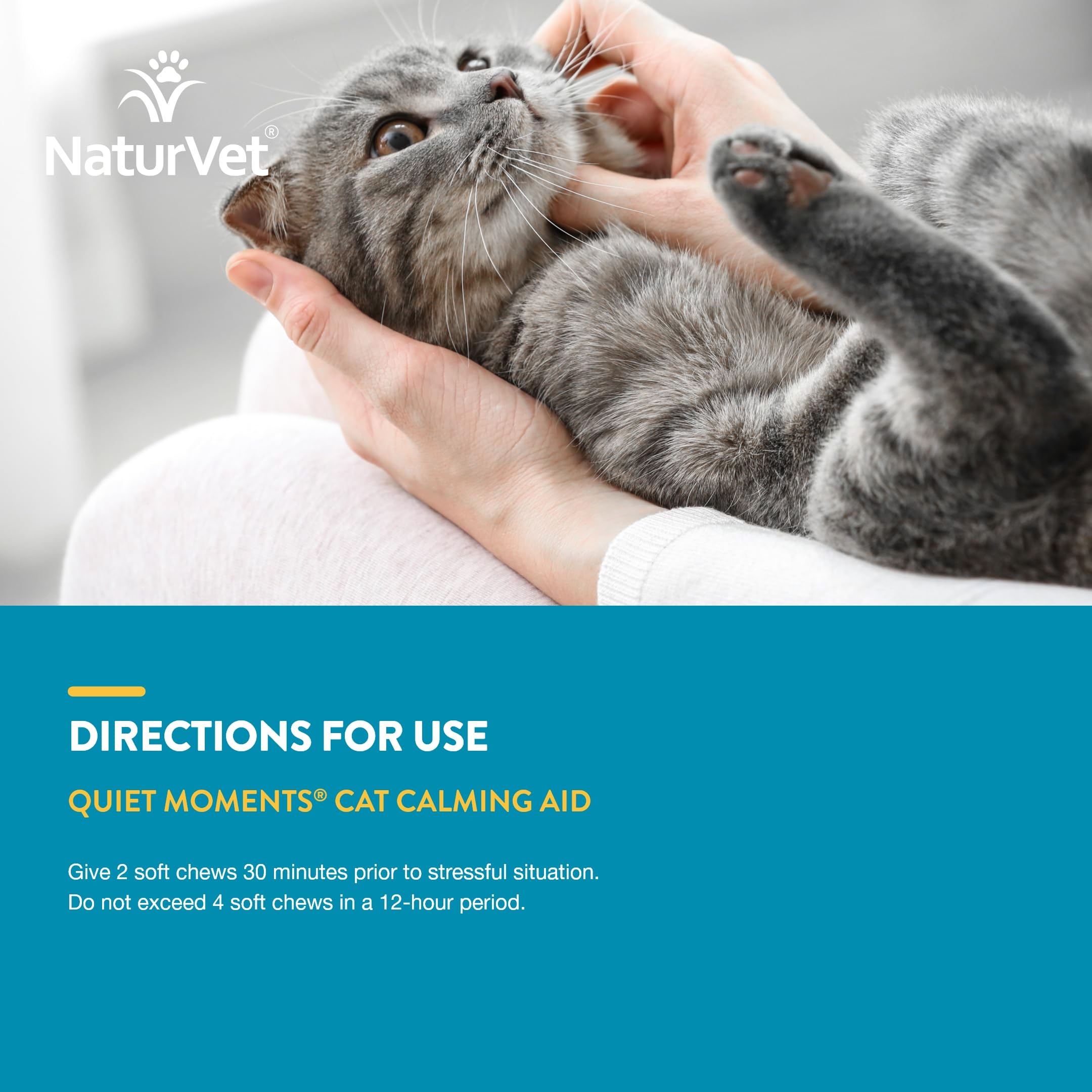 Foto 8 pulgar | Calming Aid Naturvet Quiet Moments Para Gatos Con Melatonina, 60 Comprimidos Masticables - Venta Internacional.