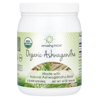 Foto 1 | Suplemento Amazing India Organic Ashwagandha 454g - Venta Internacional.