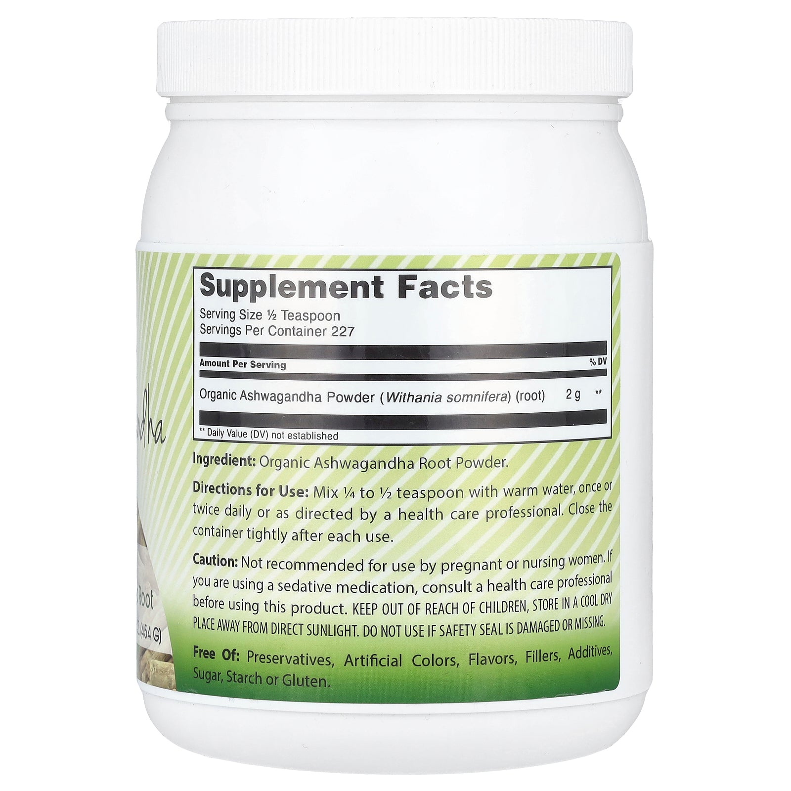 Foto 3 pulgar | Suplemento Amazing India Organic Ashwagandha 454g - Venta Internacional.