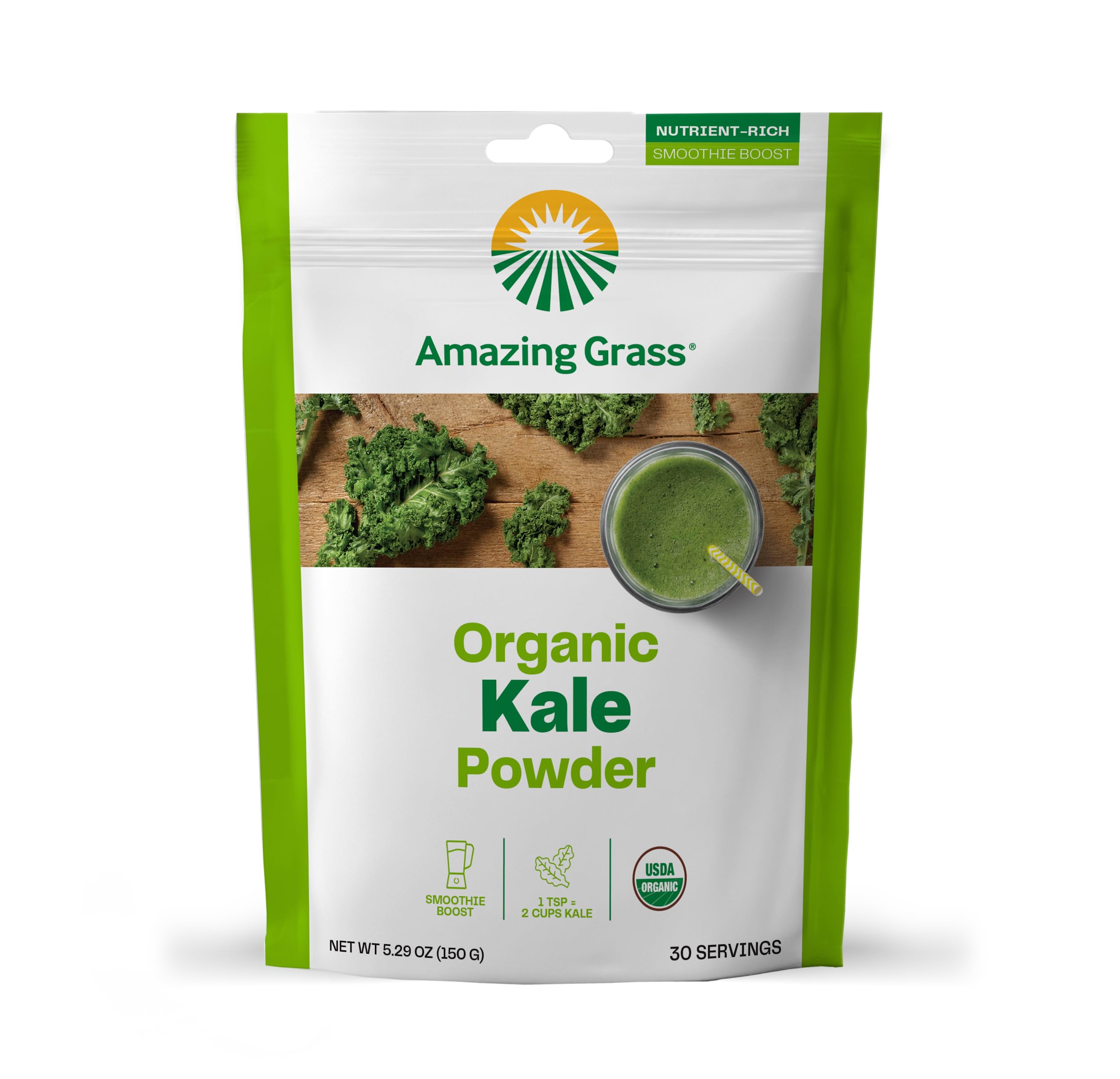 Foto 2 pulgar | Mezcla De Batido De Verduras En Polvo Amazing Grass Kale Greens, 30 Porciones - Venta Internacional.