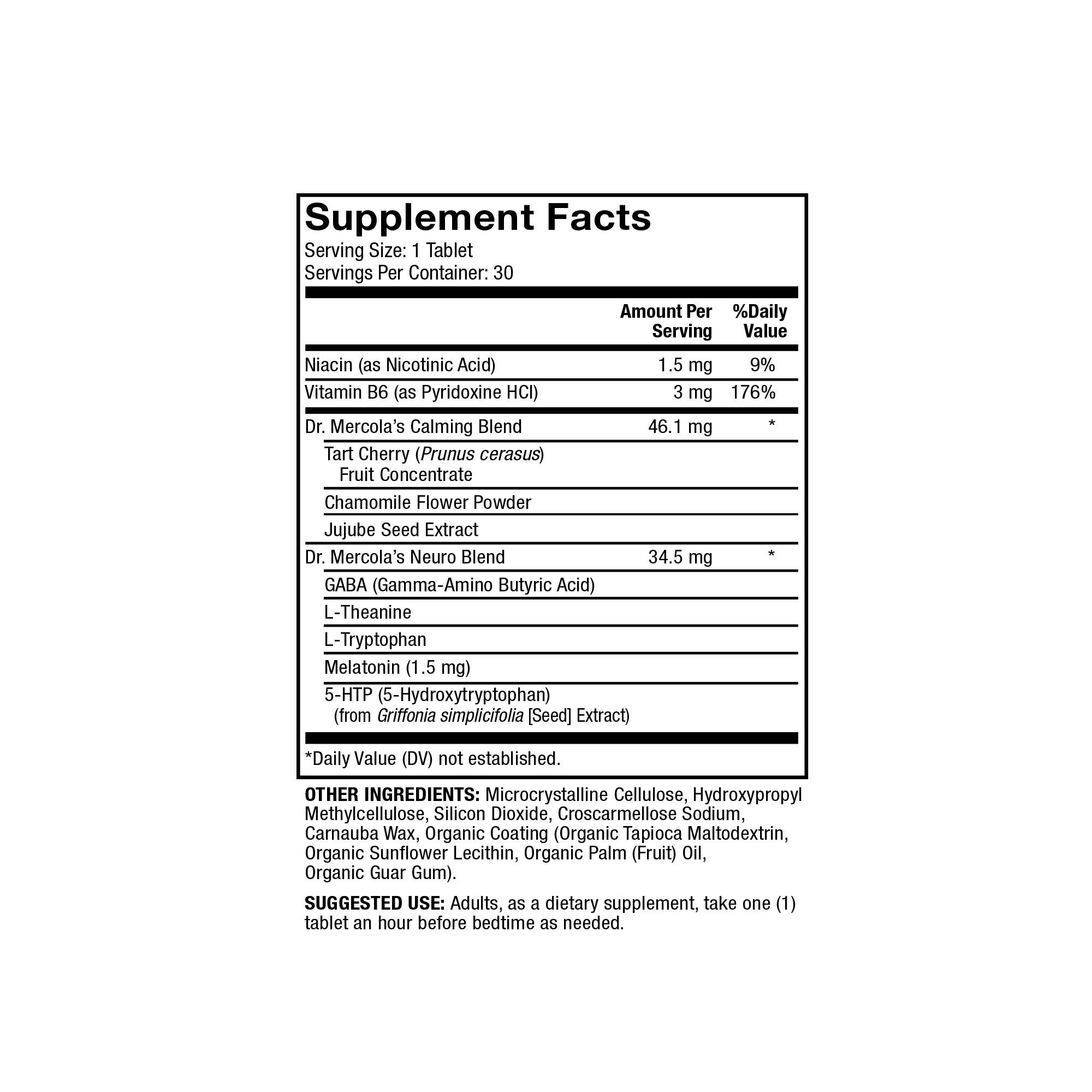 Foto 5 | Suplemento Dr. Mercola Melatonin Sleep Support 30 Comprimidos - Venta Internacional.