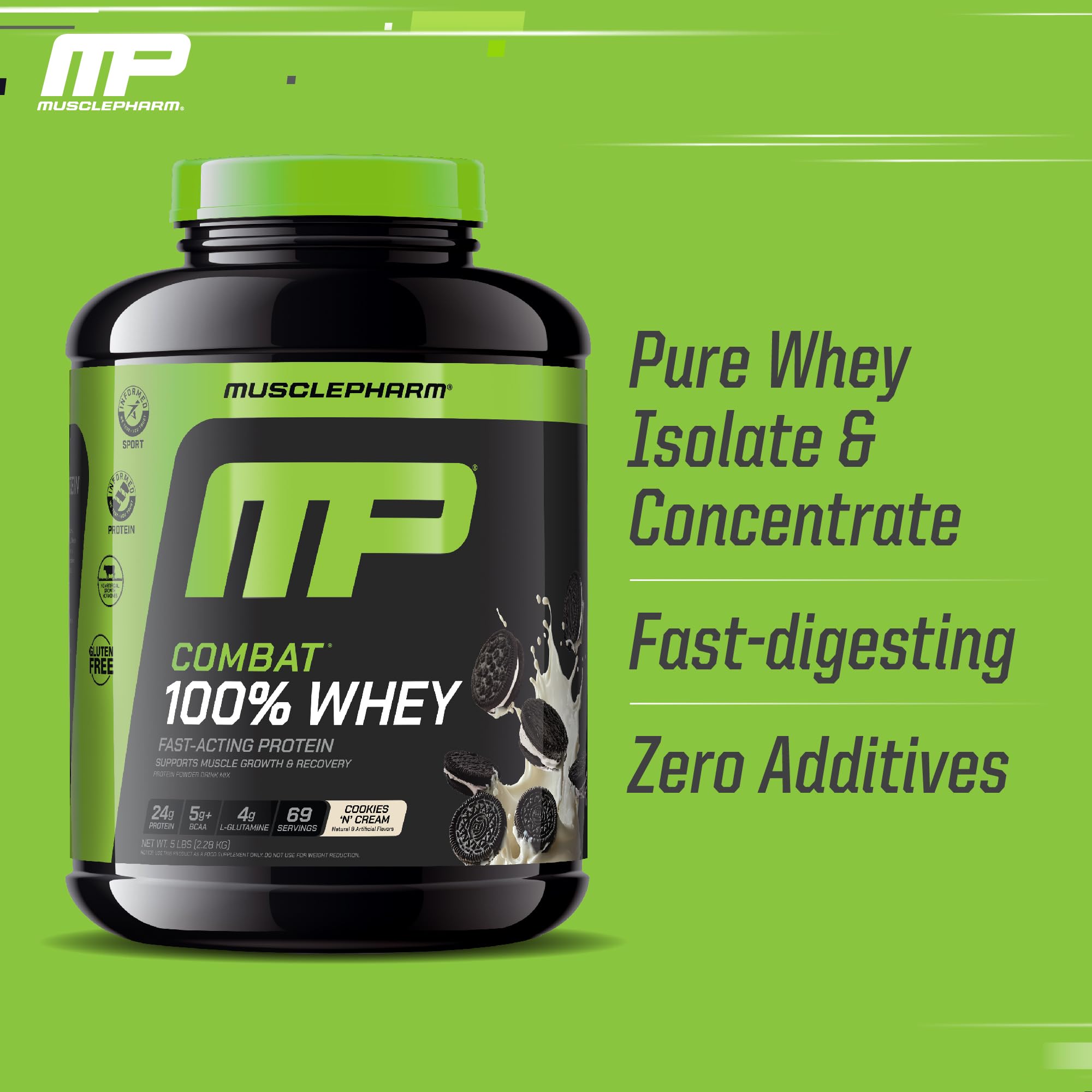 Foto 4 | Proteína de Suero en Polvo Musclepharm Combat 5 Libras - Venta Internacional