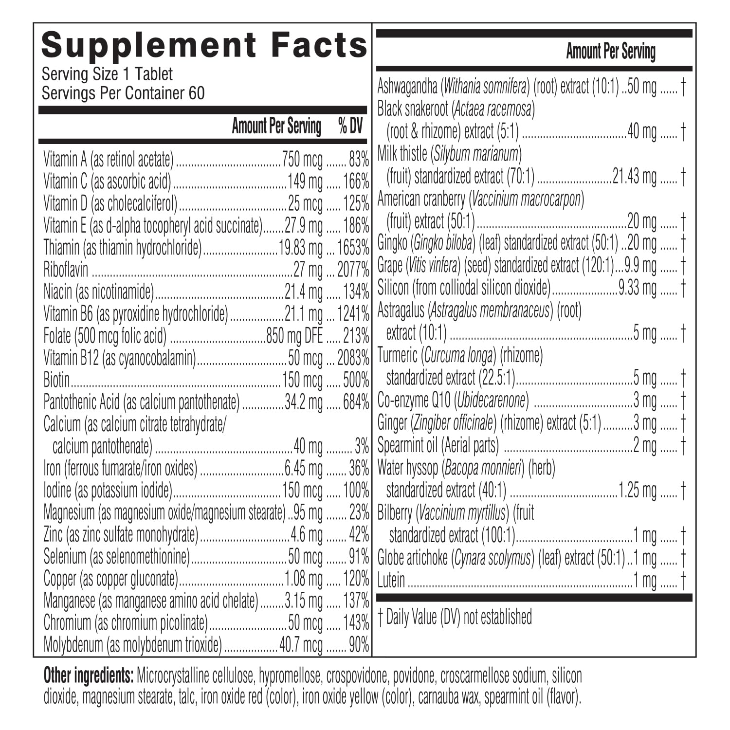 Foto 5 pulgar | Suplemento Multivitamínico Swisse Daily Women 50+ 60 Comprimidos - Venta Internacional.