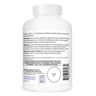Foto 7 | Suplemento 21st Century Calcium, 600 Mg +d, Masticable, 75 Comprimidos - Venta Internacional.