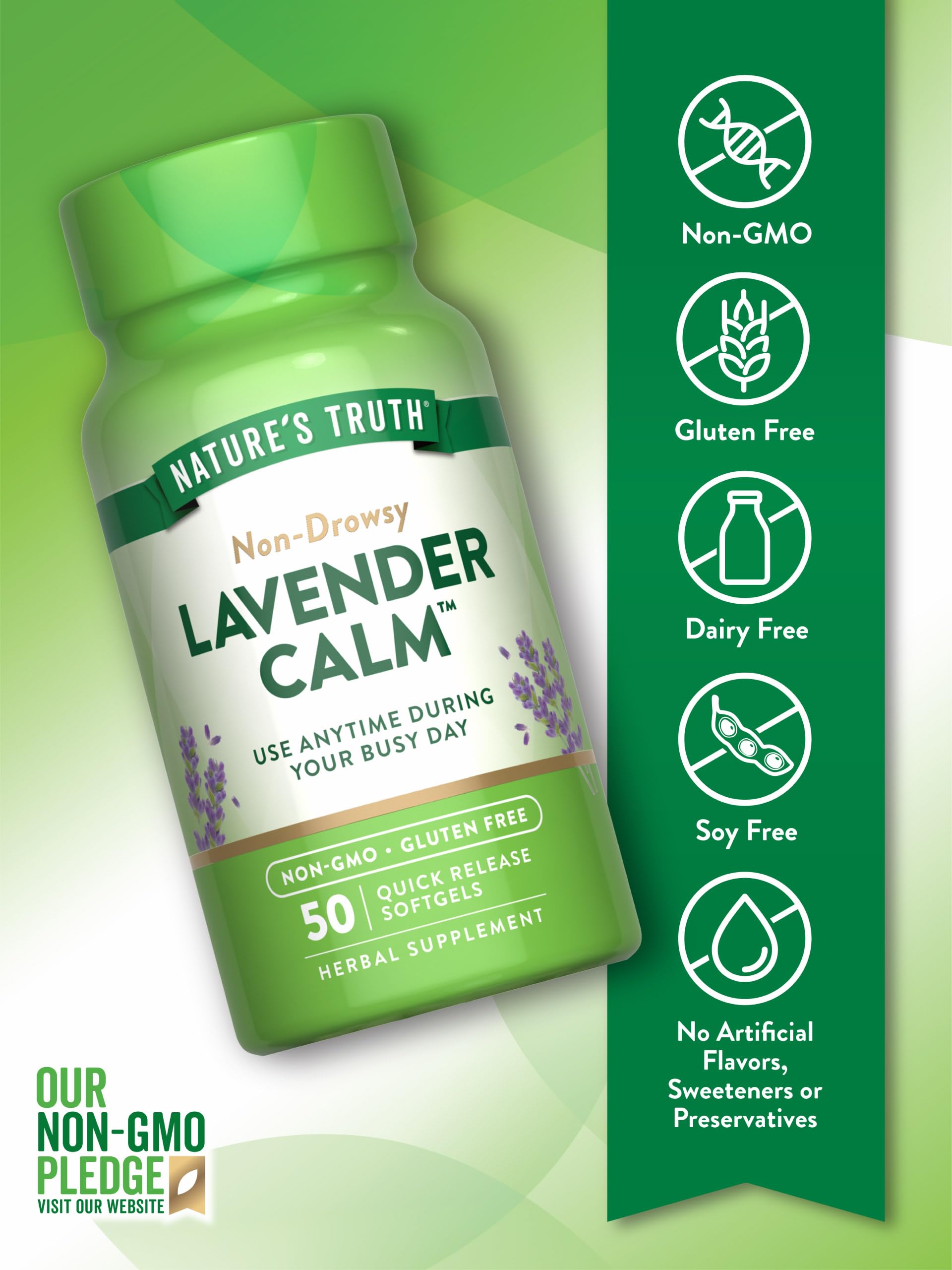 Foto 3 | Suplemento Nature's Truth Lavender Calm En Cápsulas Blandas, 50 Unidades - Venta Internacional.