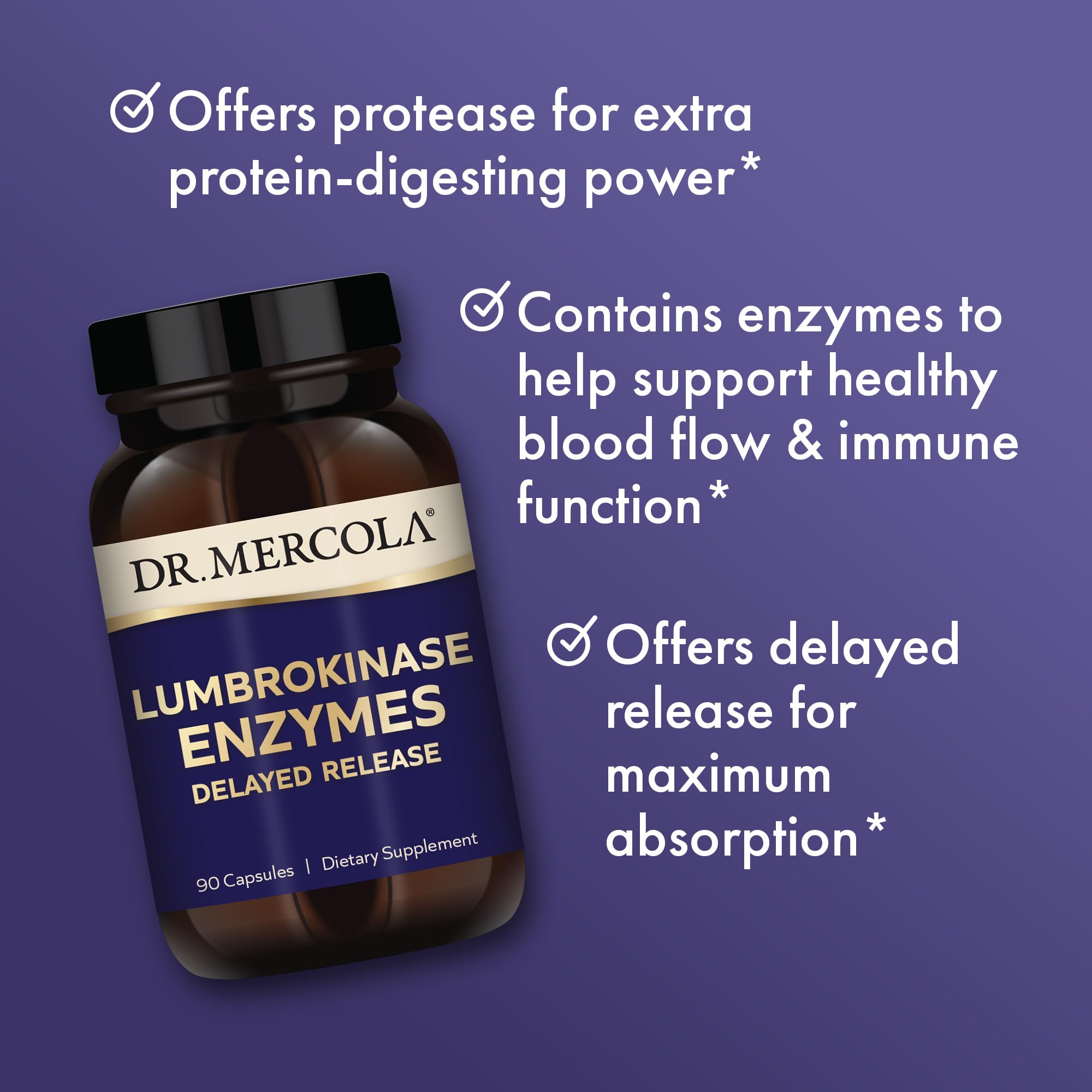 Foto 4 | Suplemento Dr. Mercola Lumbrokinase Enzymes 90 Cápsulas - Venta Internacional.