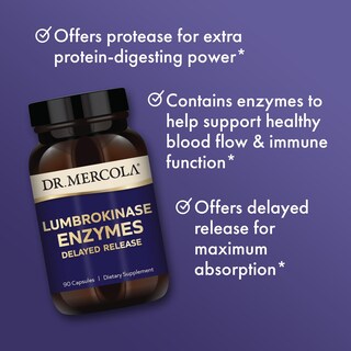 Foto 4 | Suplemento Dr. Mercola Lumbrokinase Enzymes 90 Cápsulas - Venta Internacional.