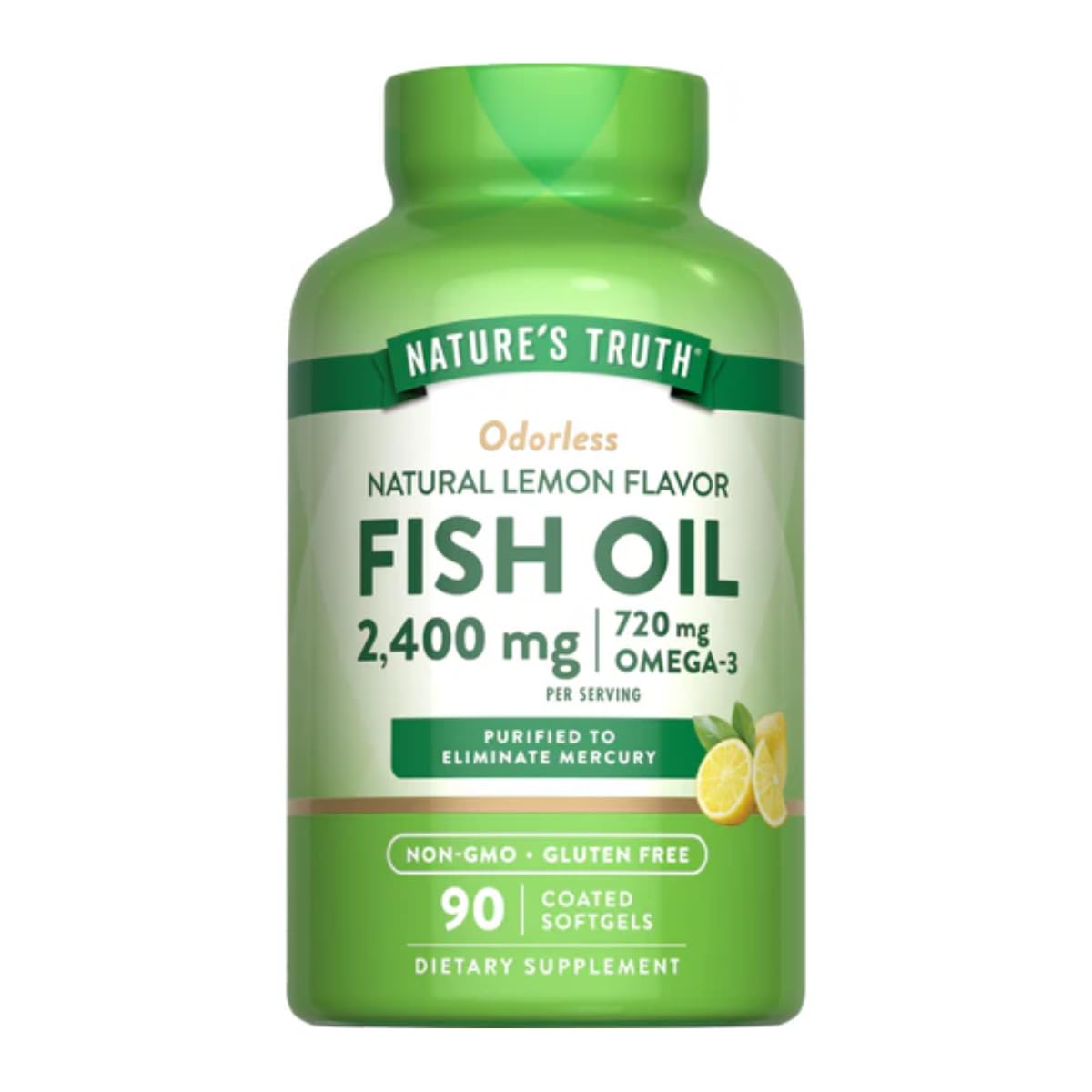 Foto 2 pulgar | Suplemento De Aceite De Pescado Nature's Truth 1200 Mg 90 Cápsulas - Venta Internacional.