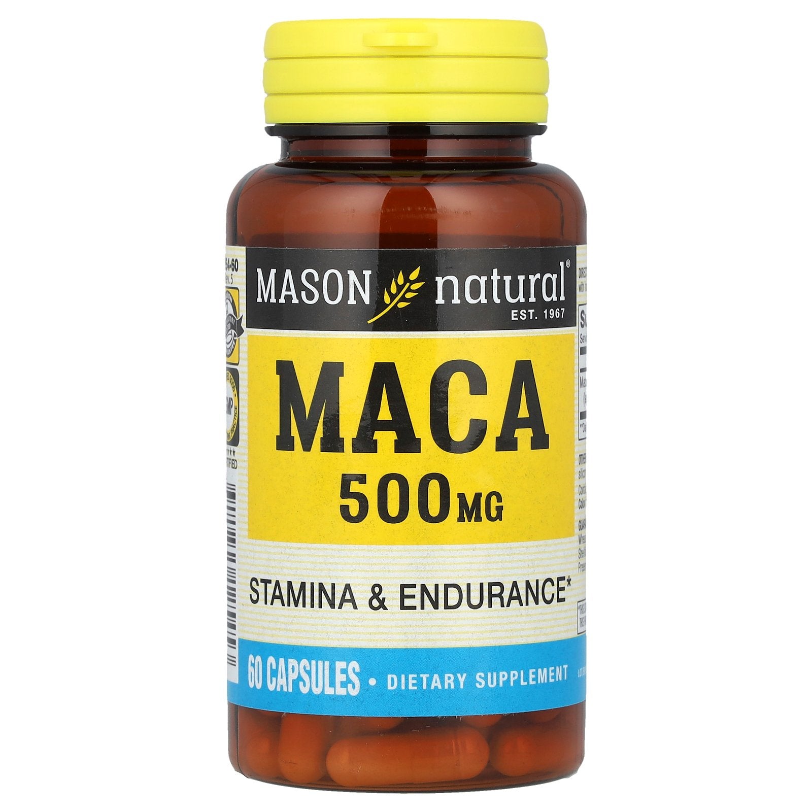 Foto 2 pulgar | Suplemento Mason Natural Maca 500 Mg 60 Cápsulas - Venta Internacional