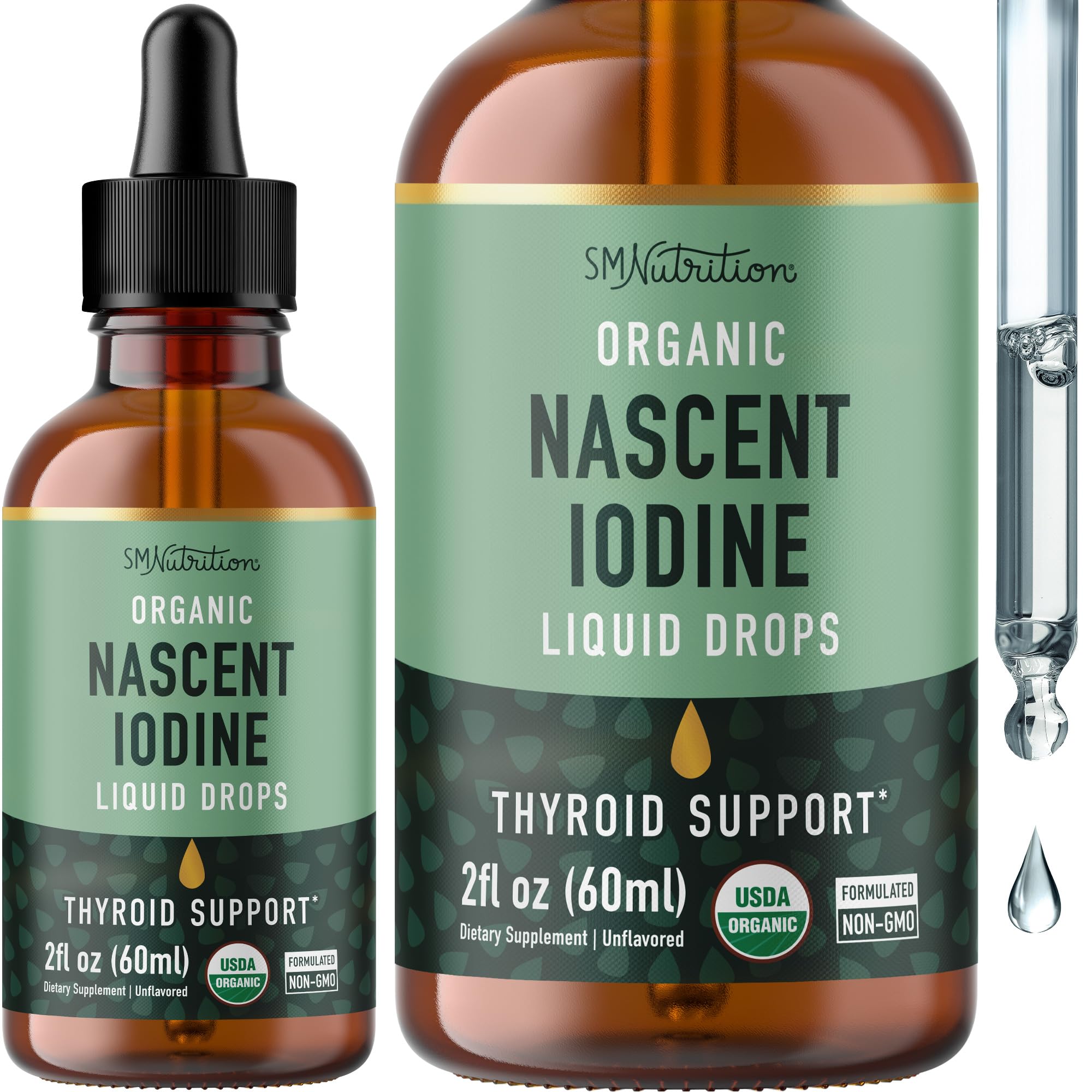 Foto 2 pulgar | Suplemento De Yodo Smnutrition Organic Nascent 30 Ml 1100 Mcg - Venta Internacional.
