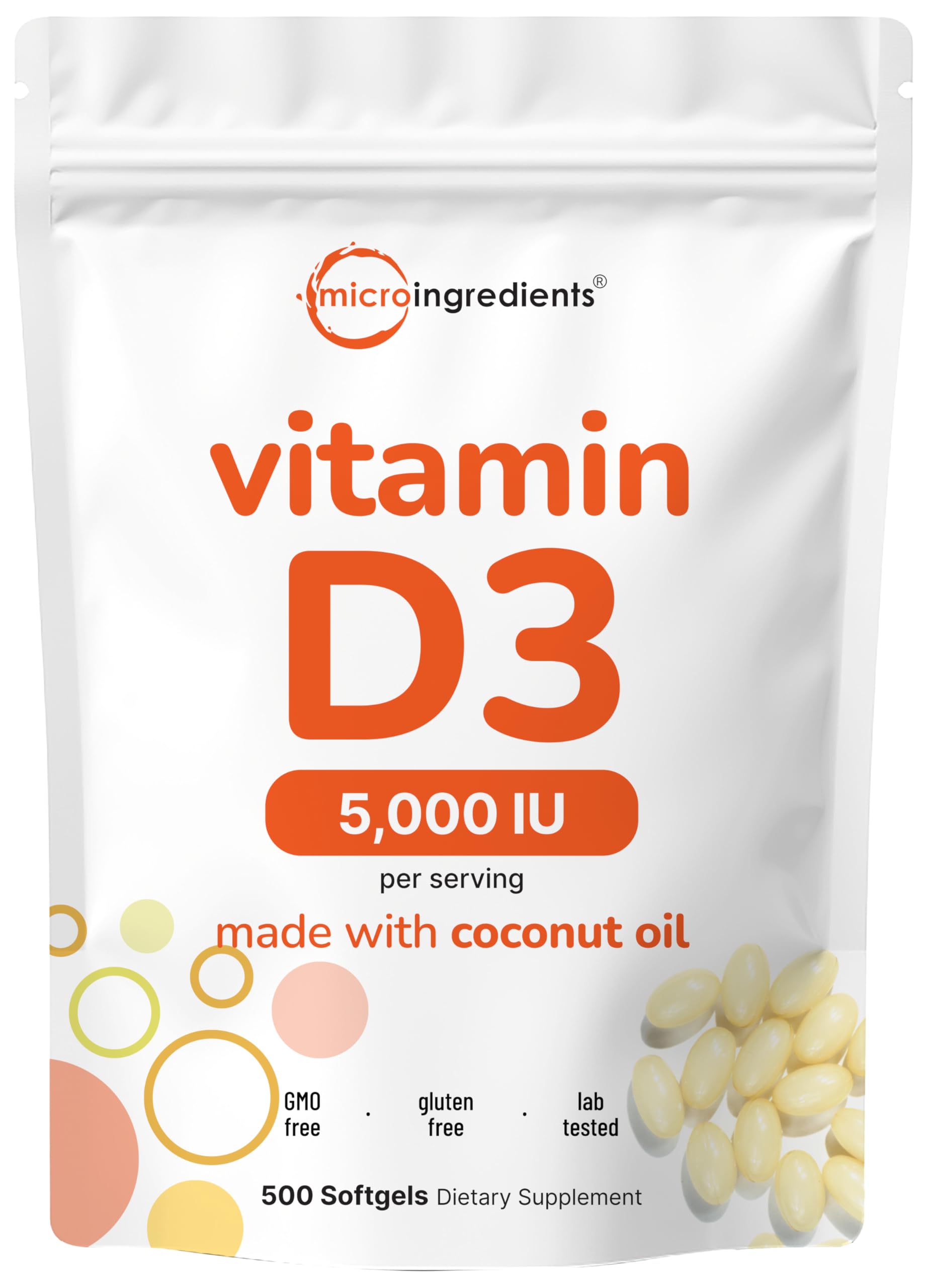 Foto 2 pulgar | Suplemento De Microingredientes: Vitamina D3, 5000 Ui, 500 Cápsulas Blandas - Venta Internacional.