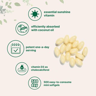 Foto 4 | Suplemento De Microingredientes: Vitamina D3, 5000 Ui, 500 Cápsulas Blandas - Venta Internacional.