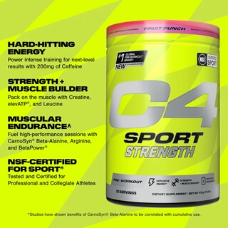 Foto 2 | Polvo Preentrenamiento Cellucor C4 Sport Strength, 20 Porciones - Venta Internacional.