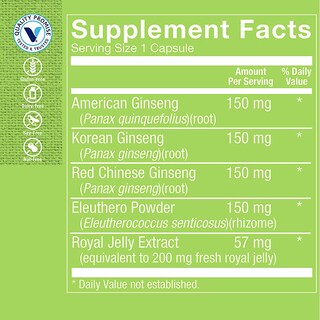 Foto 3 | Complementa El Complejo De Ginseng Vitamin Shoppe, 60 Cápsulas - Venta Internacional.