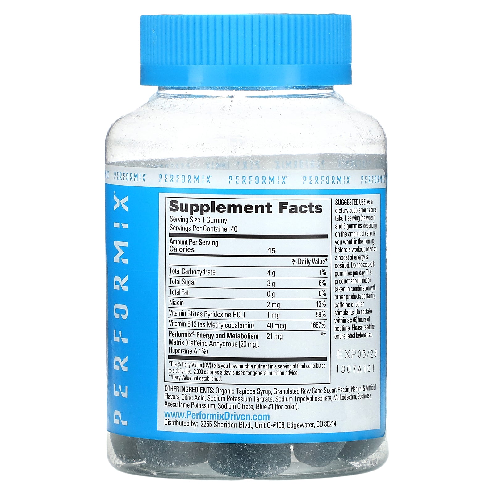 Foto 3 pulgar | Suplemento Performix Sst Energy Gommies Blue Razz 40 Gomitas - Venta Internacional.